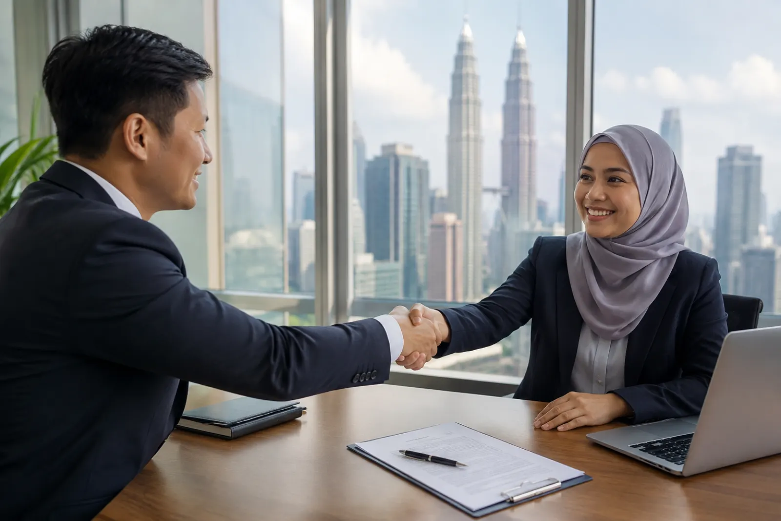 Signature d'un contrat de travail à Kuala Lumpur